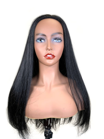 Half Wig 100% Human Hair in Silky Straight 22"