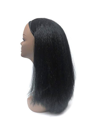 Cuticle Grade - Half Wig 100% Human Hair in Kinky Straight 18", Color #3 - Hairesthetic