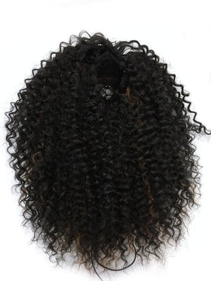 Draw String Ponytail in Kinky Curly , 100% human hair 18" - Hairesthetic