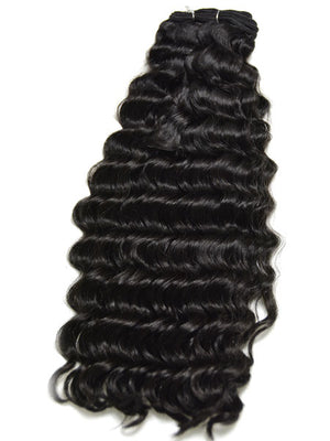 Indian Remy Deep Wave Human Hair Extensions - Wefted Hair 12" - Hairesthetic