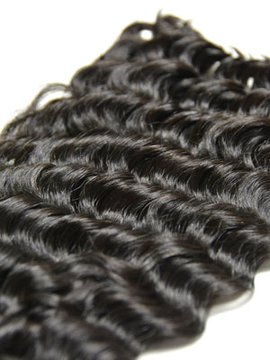 Indian Remy Deep Wave Human Hair Extensions - Wefted Hair 10" - Hairesthetic