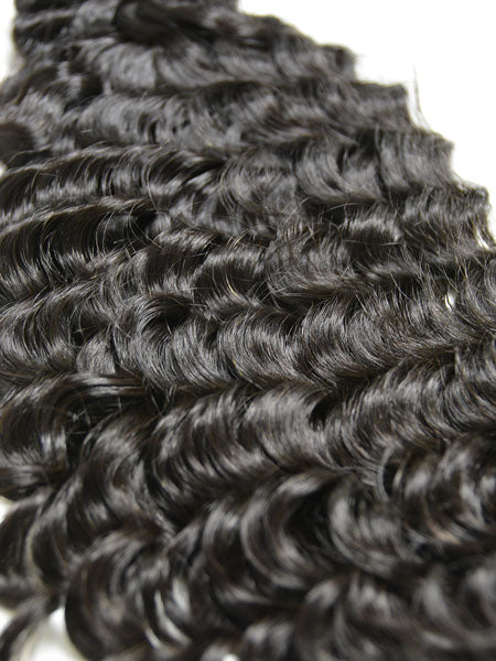 Indian Remy Deep Wave Human Hair Extensions - Wefted Hair 12 ...