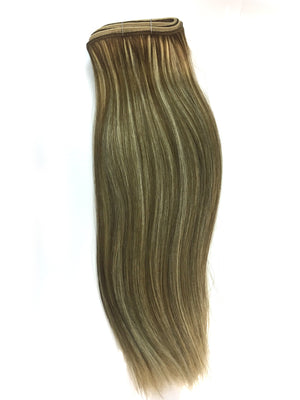 Indian Remy Silky Straight Human Hair Extensions - Wefted Hair 14" - Hairesthetic