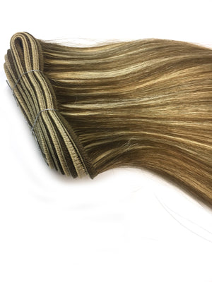 Indian Remy Silky Straight Human Hair Extensions - Wefted Hair 18" - Hairesthetic