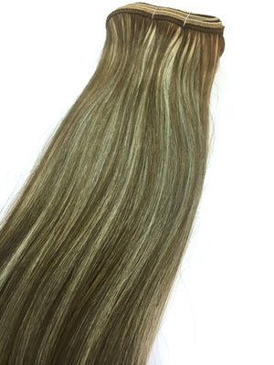 Indian Remy Silky Straight Human Hair Extensions - Wefted Hair 14" - Hairesthetic