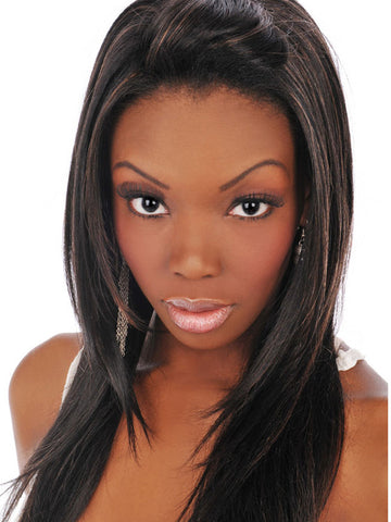 Indian Remy Yaki Straight Human Hair Extensions - Wefted Hair 22" - Hairesthetic