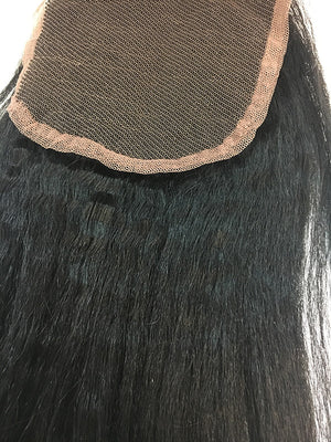 Lace Front Closure 4x4" with Kinky Straight Hair 16" - Hairesthetic