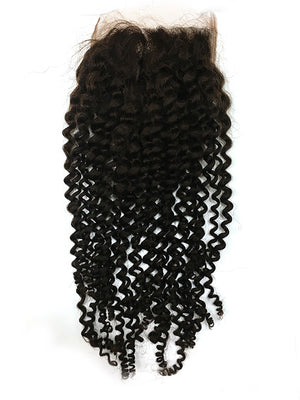 Lace Front Closure 4x4" with Kinky Curly Hair 16" - Hairesthetic