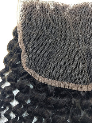 Lace Front Closure 4x4" with Kinky Curly Hair 16" - Hairesthetic