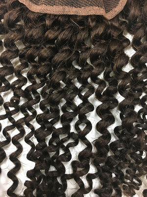 Lace Front Closure 4x4" with Kinky Curly Hair 16" - Hairesthetic