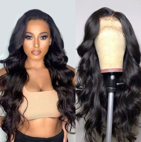 Lace Front Brazilian Bodywave Human Hair Wig Pre Plucked With Baby Hair