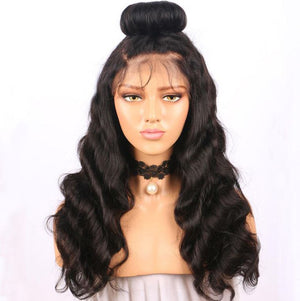 Lace Front Brazilian Bodywave Human Hair Wig Pre Plucked With Baby Hair