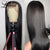 Natural Black Colored Straight Lace Front Human Hair Wig 180 Density