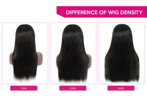 Kinky Straight Human Hair Wigs 13x4 and 13x6 HD Transparent Lace Front Wig.