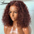 Honey Brown Lace Front Wigs, 100% Human Hair Kinky Curly Wig.