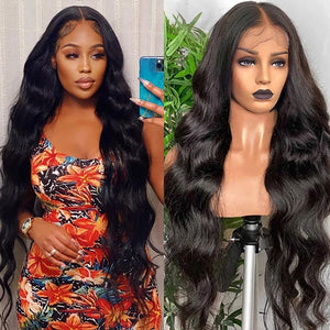 Long Body Wave Lace Front Wig 13x4 HD Transparent Lace Frontal Wig