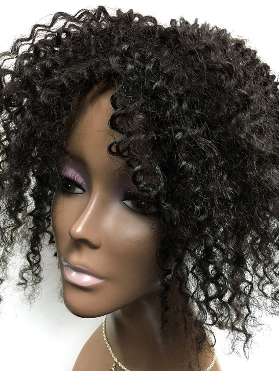 Human Hair Topper, Kinky Curly, High quality, 100% human hair 14 -  Hairesthetic