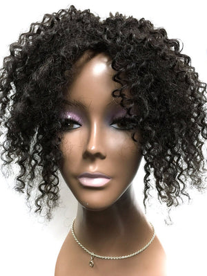 Human Hair Topper, Kinky Curly,  High quality, 100% human hair 12" - Hairesthetic