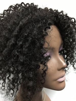 Human Hair Topper, Kinky Curly,  High quality, 100% human hair 14" - Hairesthetic