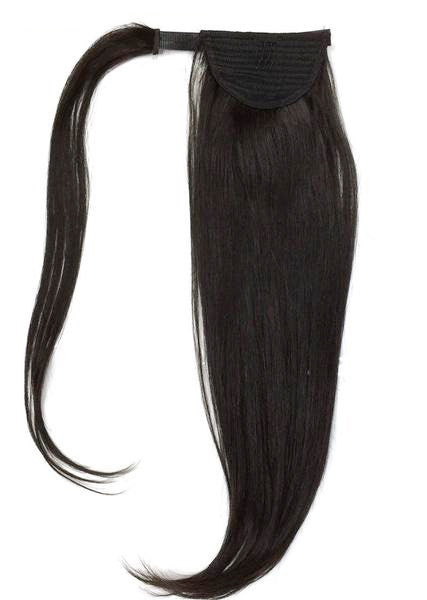 Wrap Around 100% Human Hair Ponytail in Straight 18" - Hairesthetic
