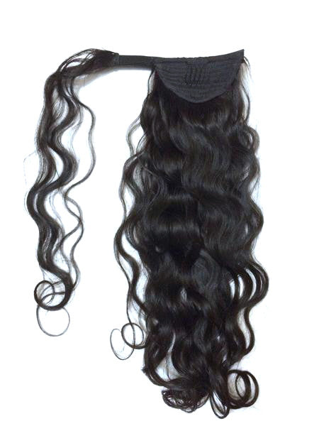 Wrap Around 100% Human Hair Ponytail in Deep Bodywave 12" - Hairesthetic