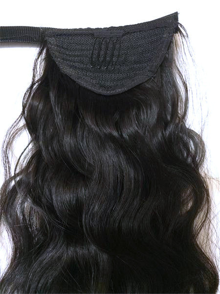 Wrap Around 100% Human Hair Ponytail in Deep Bodywave 14" - Hairesthetic