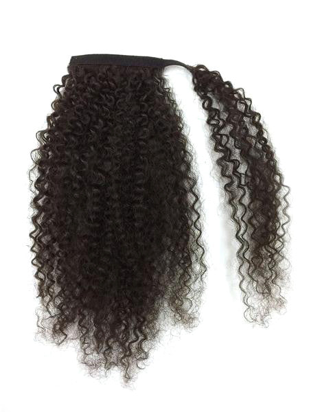Wrap Around 100% Human Hair Ponytail in Kinky Curly 14" - Hairesthetic