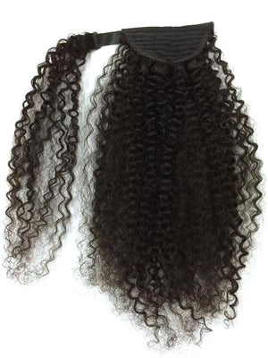 Wrap Around 100% Human Hair Ponytail in Kinky Curly 12" - Hairesthetic
