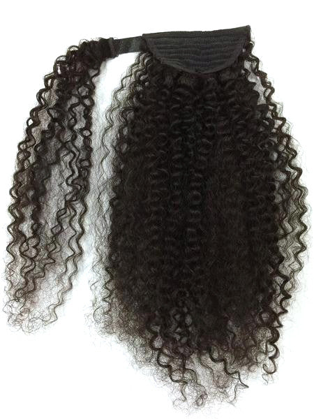 Wrap Around 100% Human Hair Ponytail in Kinky Curly 14" - Hairesthetic