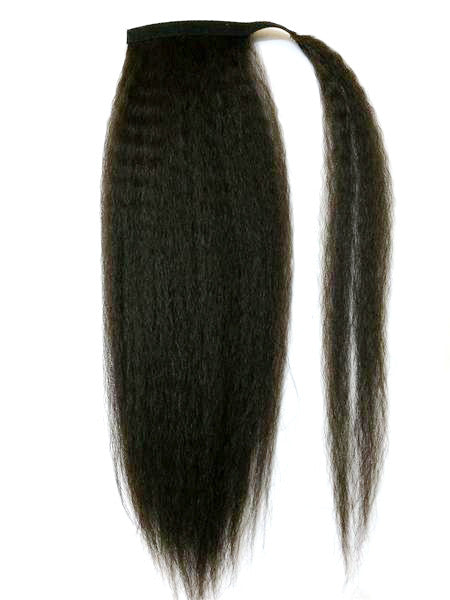 Human hair sales kinky straight ponytail