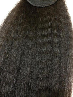 Wrap Around 100% Human Hair Ponytail in Kinky Straight 18" - Hairesthetic