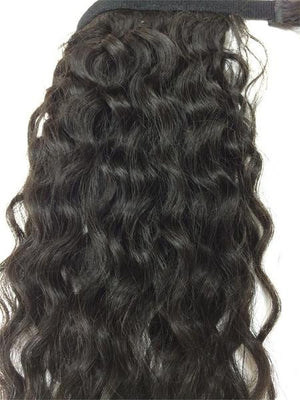 Wrap Around 100% Human Hair Ponytail in Kinky Wave 14" - Hairesthetic