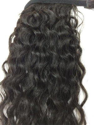 Wrap Around 100% Human Hair Ponytail in Kinky Wave 22" - Hairesthetic