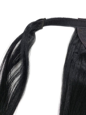 Wrap Around 100% Human Hair Ponytail in Yaki Perm Straight 22" - Xtra Thick - Hairesthetic