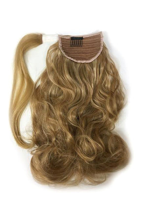 Customized Wrap Around 100% Human Hair Ponytail Bodywave 18" #1B/33d - Hairesthetic