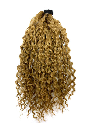 Wrap Around 100% Human Hair Ponytail in Deep Wave 18" - Hairesthetic